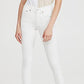 Calça jeans skinny Levi's 501 feminina, branca, tamanho 24/28