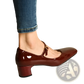Patent Leather Mary Jane Block Heel Square Toe Shoes