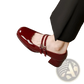 Patent Leather Mary Jane Double Strap Block Heels