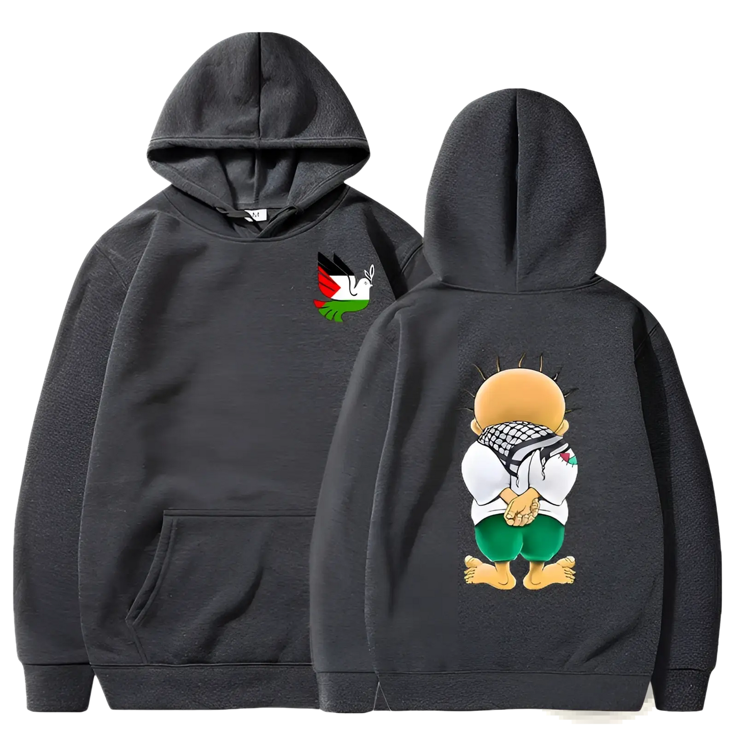 Peace Dove Palestinian Keffiyeh Graphic Streetwear Hoodie