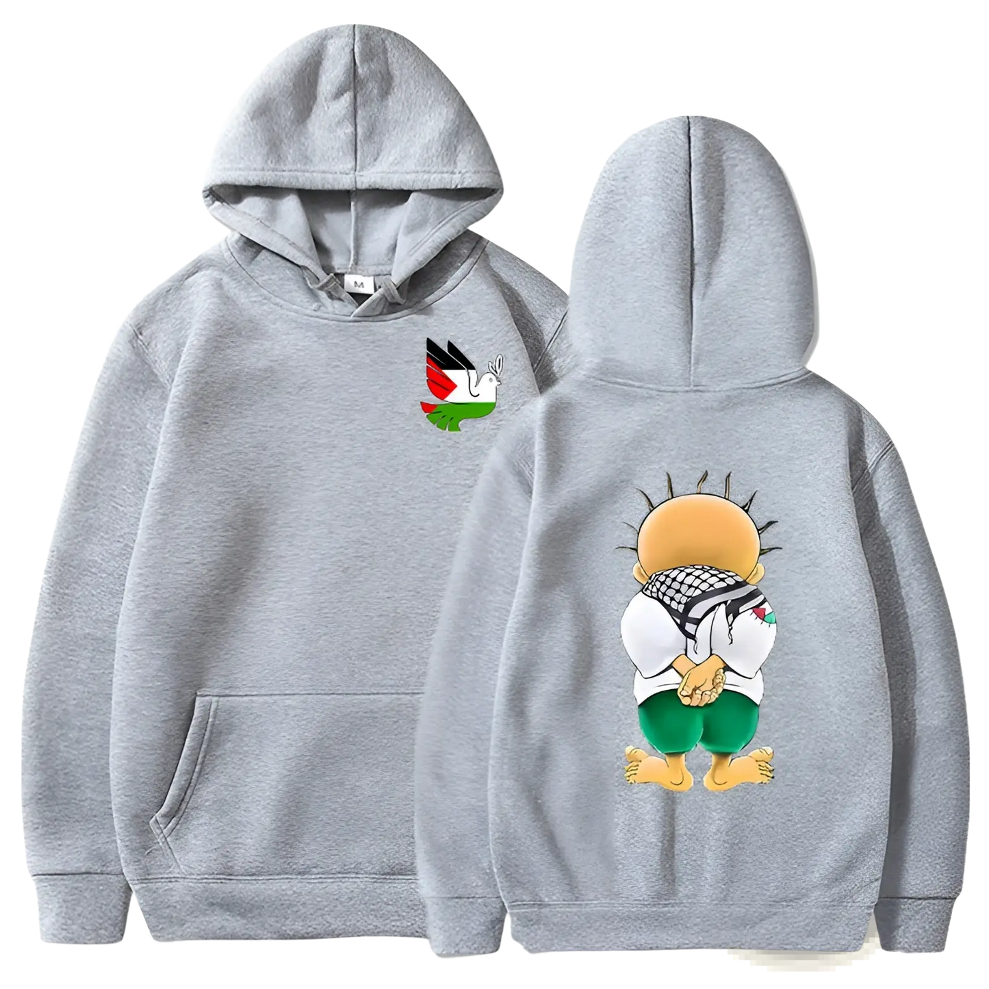 Peace Dove Palestinian Keffiyeh Graphic Streetwear Hoodie