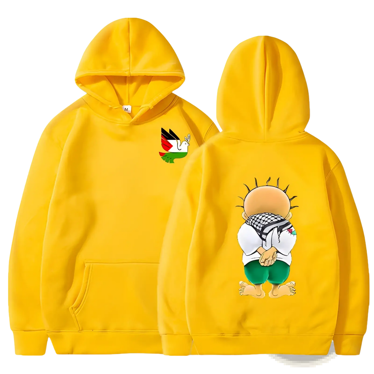 Peace Dove Palestinian Keffiyeh Graphic Streetwear Hoodie