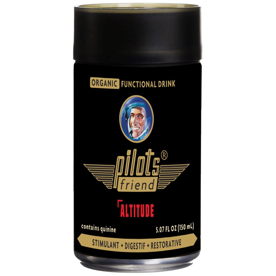 Bebida Funcional Orgânica PilotsFriend Altitude - Fórmula Estimulante, Digestiva e Restauradora 3 em 1 - Totalmente Natural, Vegana e NÃO OGM 5,07 FL Oz (150 mL) - Pacote com 24