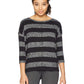 Calvin Klein Suéter Feminino Gola Redonda Boxy Preto Combinação Tamanho Médio