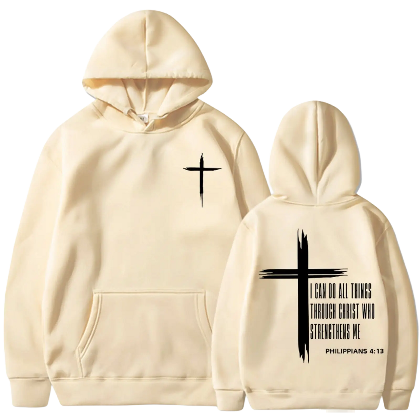 Philippians 4:13 Cross Graphic Men's Pullover Hoodie