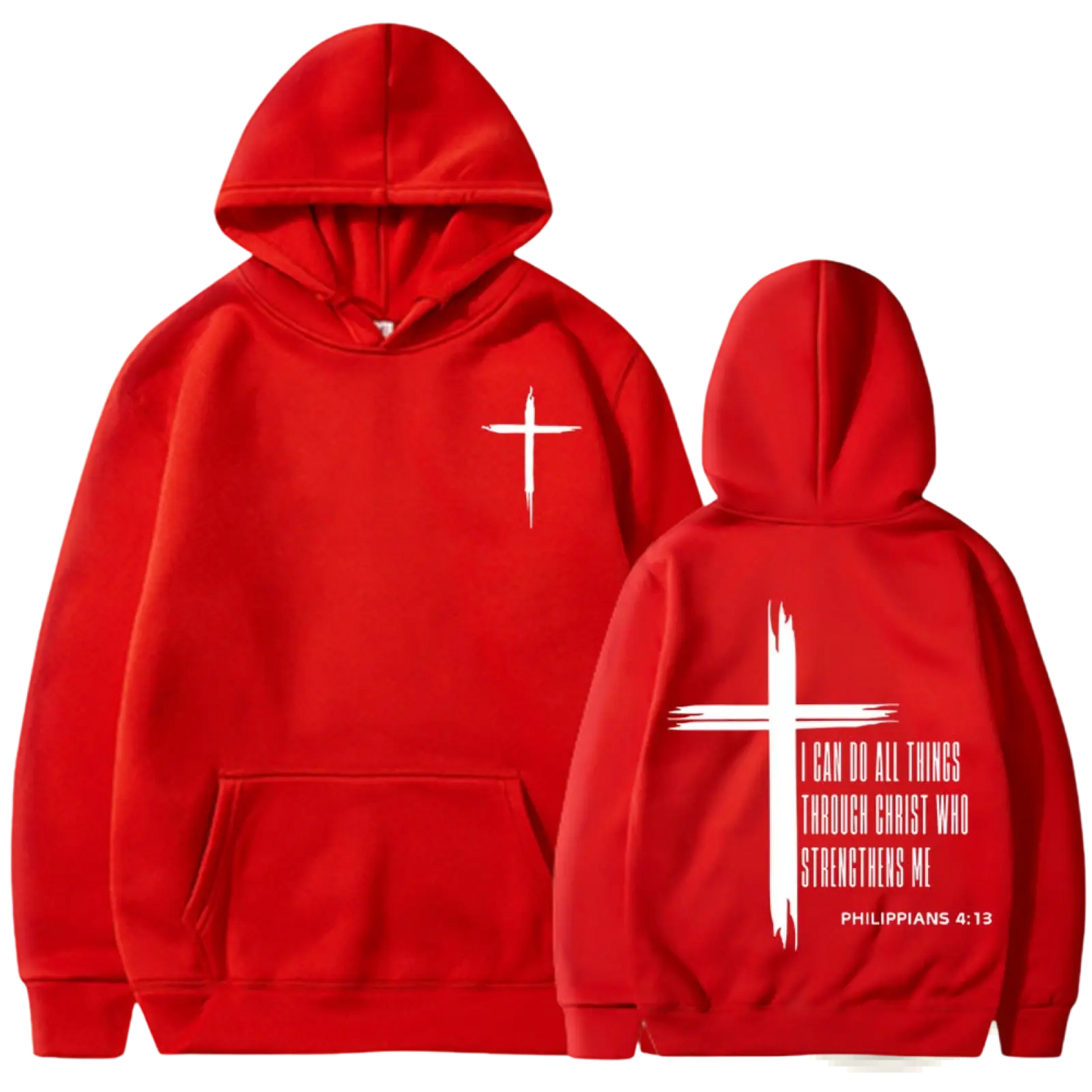 Philippians 4:13 Cross Graphic Men's Pullover Hoodie