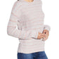 Lukcy Brand Suéter Feminino Gola Redonda Marmorizada Rosa Tamanho Pequeno