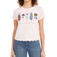 Camiseta com estampa botânica Love Tribe Juniors, rosa, tamanho médio