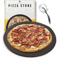 Conjunto de pedras de cerâmica para pizza Heritage de 15" - Antiaderente, sem manchas, com cortador bônus - Preto 