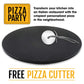 Conjunto de pedras de cerâmica para pizza Heritage de 15" - Antiaderente, sem manchas, com cortador bônus - Preto 