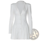 Plunging v Neck Long Sleeve Ruffled Blazer Mini Dress