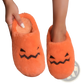 Plush Pumpkin Halloween Indoor Slippers