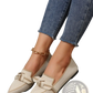Pointed Flat Pumps Bow Detail Casual Plus Size Shoes