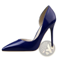 Pointed Toe D'orsay High Heel Patent Leather Pumps
