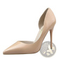 Pointed Toe D'orsay High Heel Patent Leather Pumps