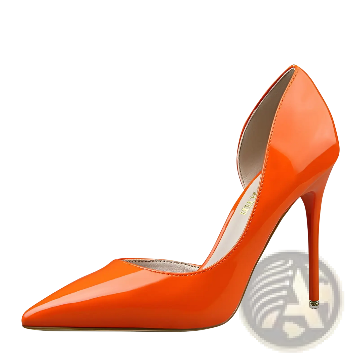 Pointed Toe D'orsay High Heel Patent Leather Pumps