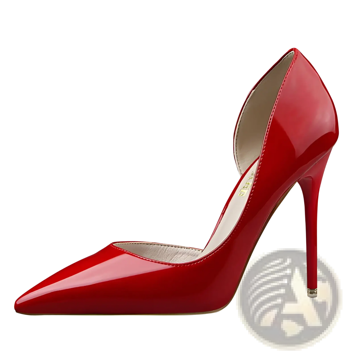 Pointed Toe D'orsay High Heel Patent Leather Pumps