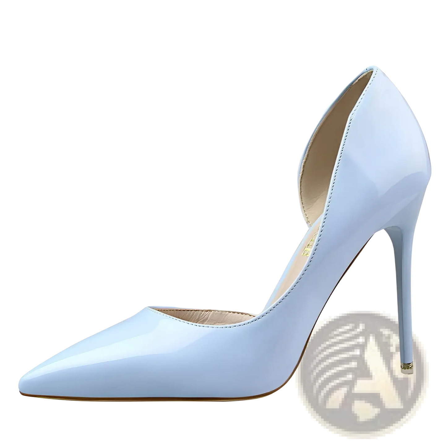 Pointed Toe D'orsay High Heel Patent Leather Pumps