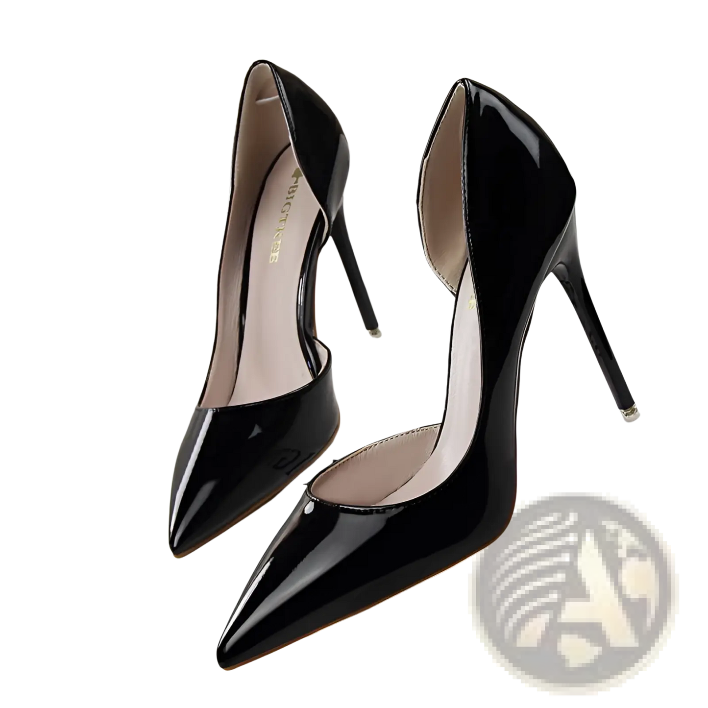 Pointed Toe Patent Leather Stiletto High Heels