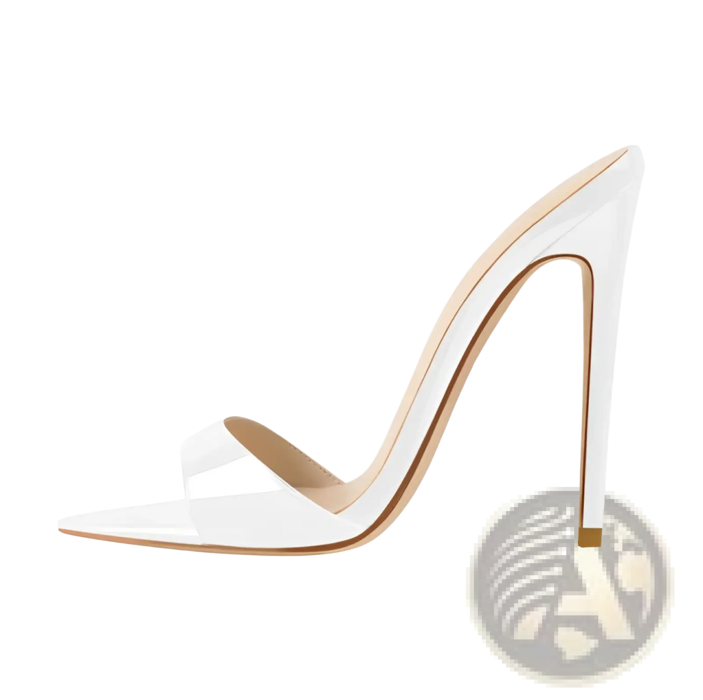 Pointed Toe Stiletto Sandals Crocodile Pattern Mules