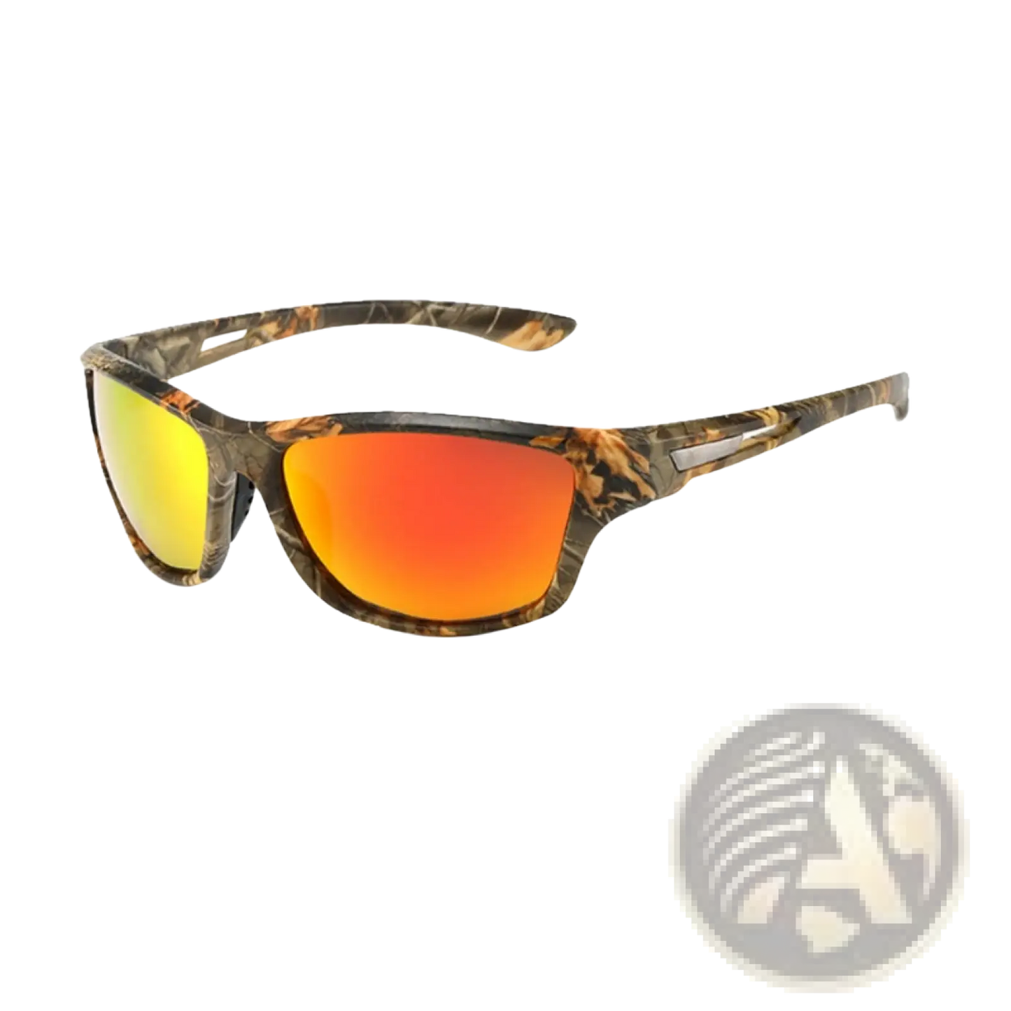 Polarized Oval Camouflage and Mirrored Men's Sport Sunglasses