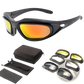 Polarized Tactical Sports Sunglasses with Interchangeable Lenses