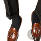 Polished Genuine Leather Tassel Loafers