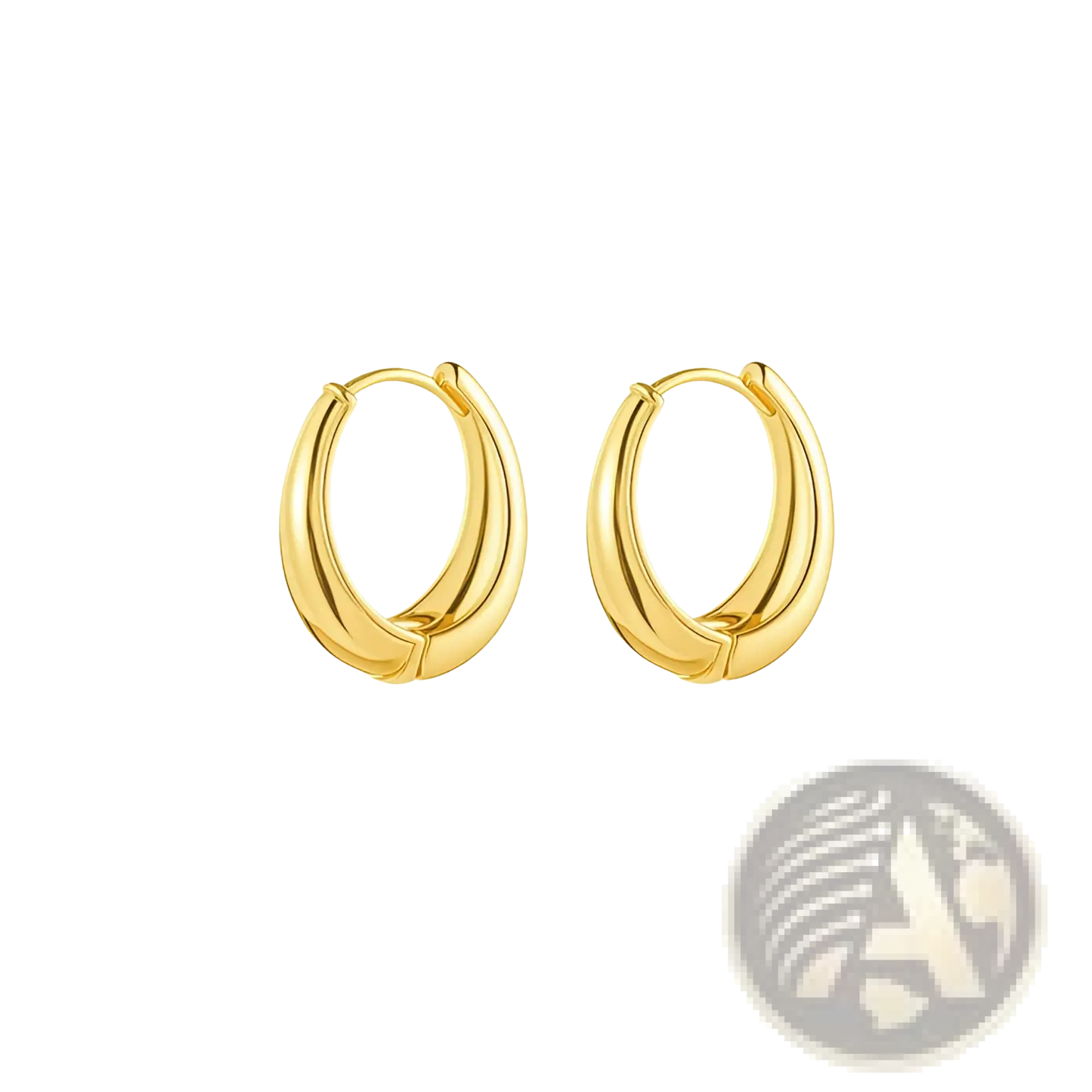 Polished Gold Twisted Rope Hoop Earrings