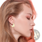 Polished Gold Twisted Rope Hoop Earrings