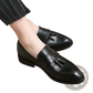 Polished Leather Tassel Loafers for Men