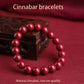 Polished Red Cinnabar Spherical Bead Bracelet