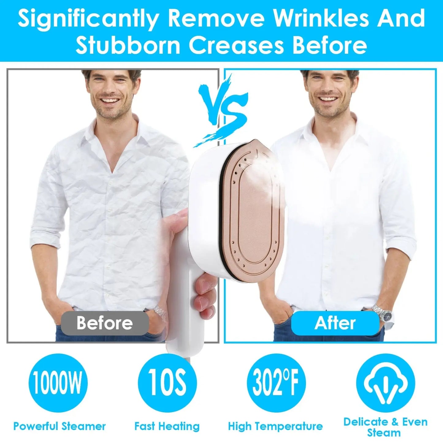 Portable Handheld Steamer 1000w Travel Garment Iron