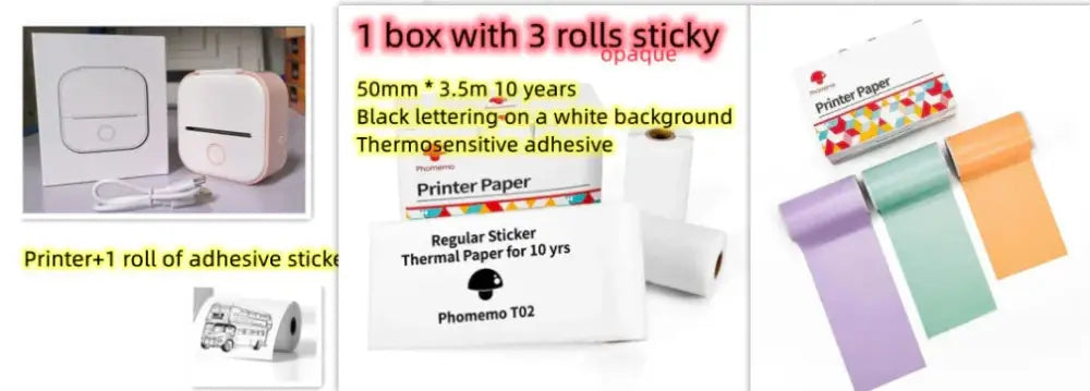 Portable Bluetooth Mini Thermal Label and Photo Printer