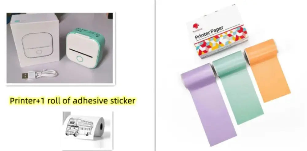 Portable Bluetooth Mini Thermal Label and Photo Printer