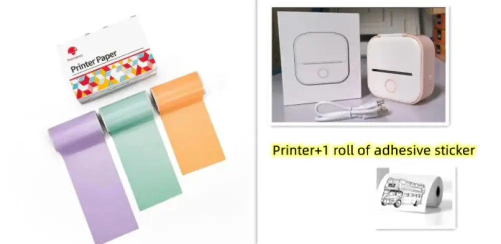 Portable Bluetooth Mini Thermal Label and Photo Printer
