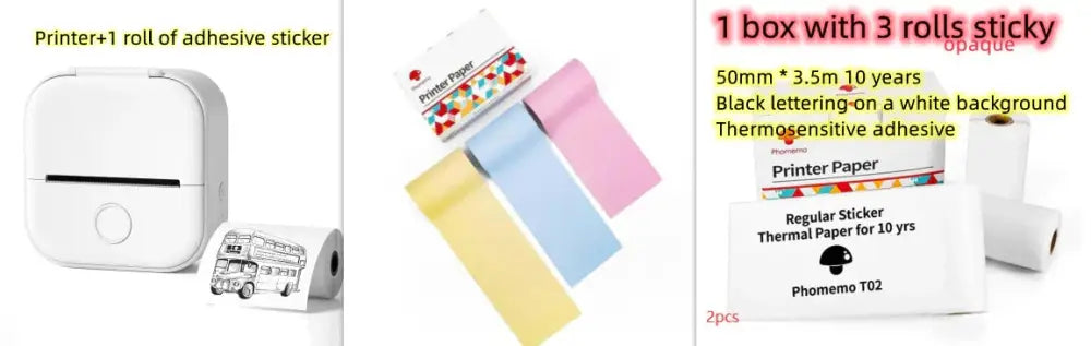 Portable Bluetooth Mini Thermal Label and Photo Printer