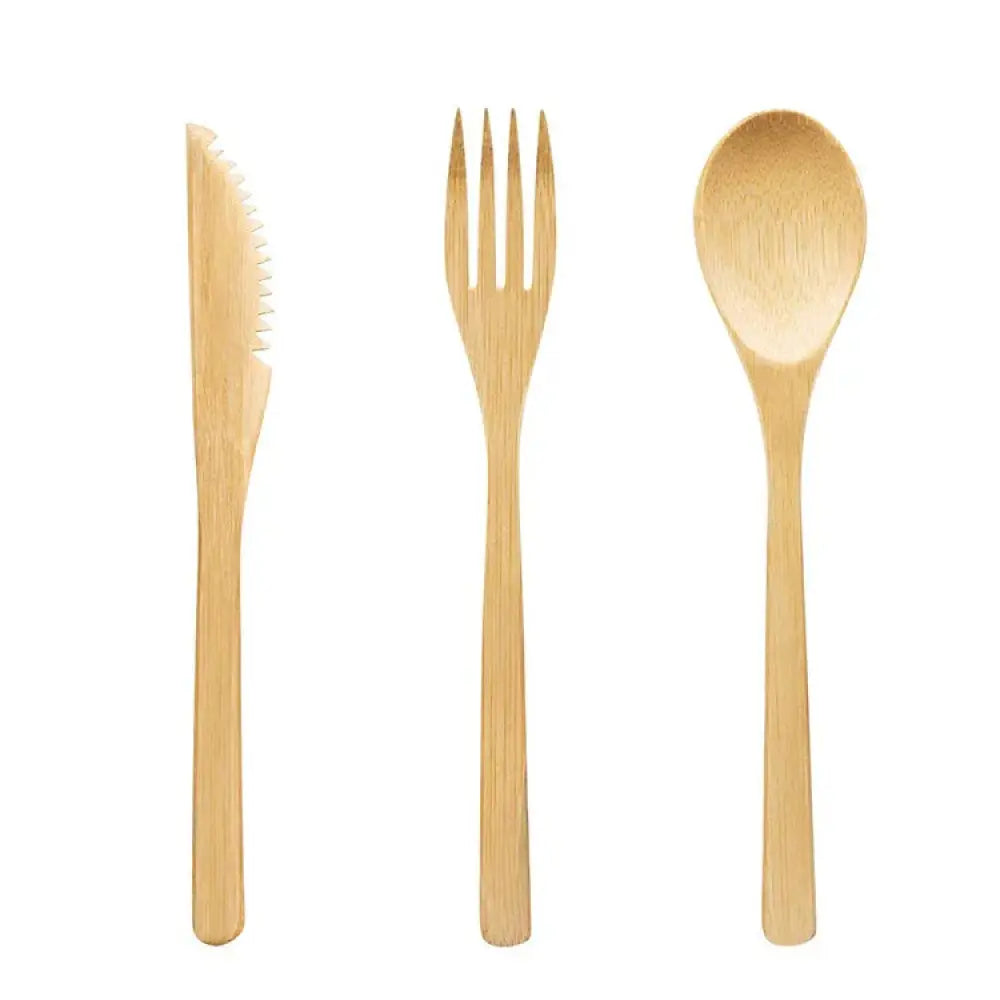 Sustainable Bamboo and Stainless Steel Travel Cutlery Set