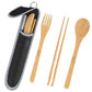 Sustainable Bamboo and Stainless Steel Travel Cutlery Set