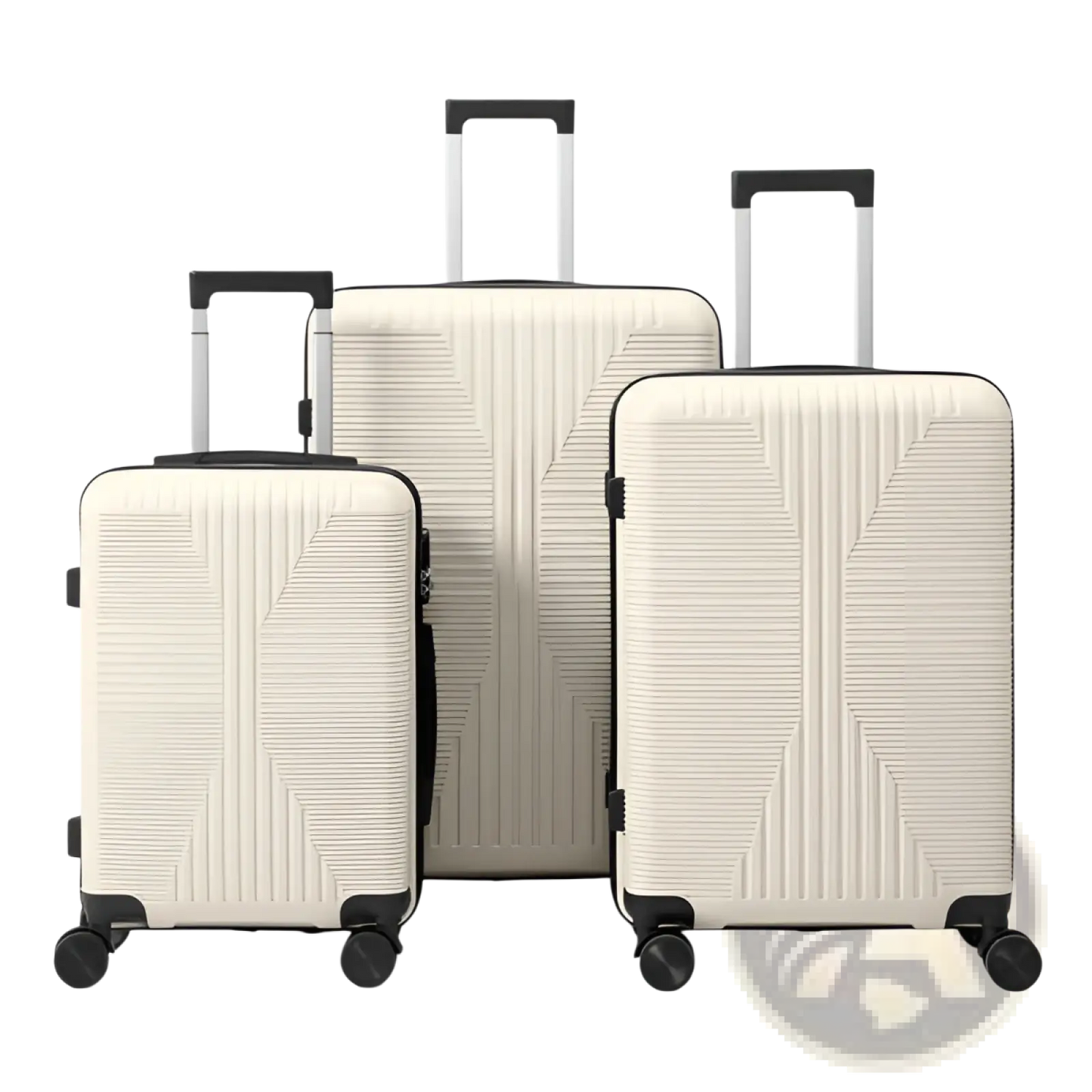 Premium 3 Piece Pp Hardshell Spinner Suitcase Set