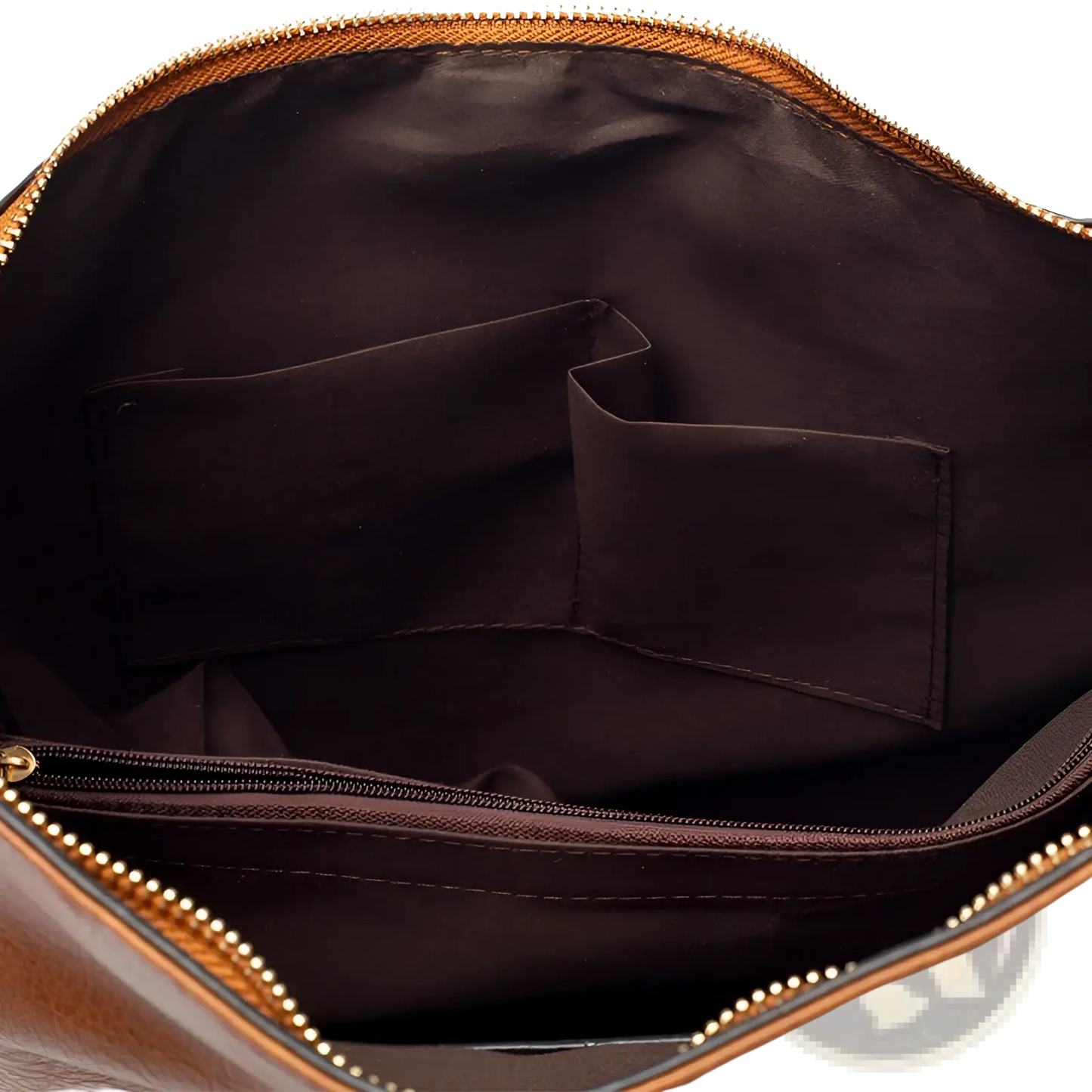 Premium Brown Leather Hobo Crossbody Bag with Gold Hardware