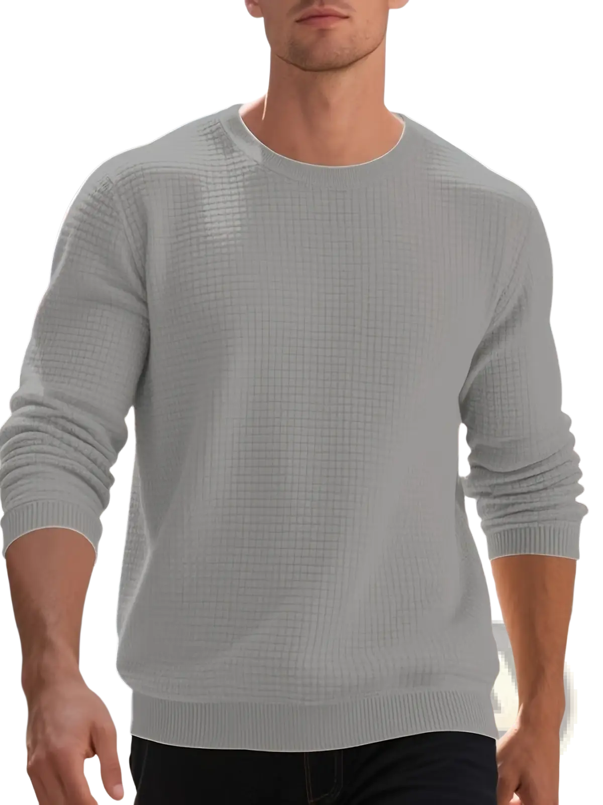 Premium Jacquard Knit Round Neck Sweater for Men and Women