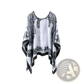Printed Silk Patterned Pullover Shawl Cape Outerwear