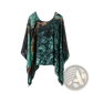 Printed Silk Patterned Pullover Shawl Cape Outerwear