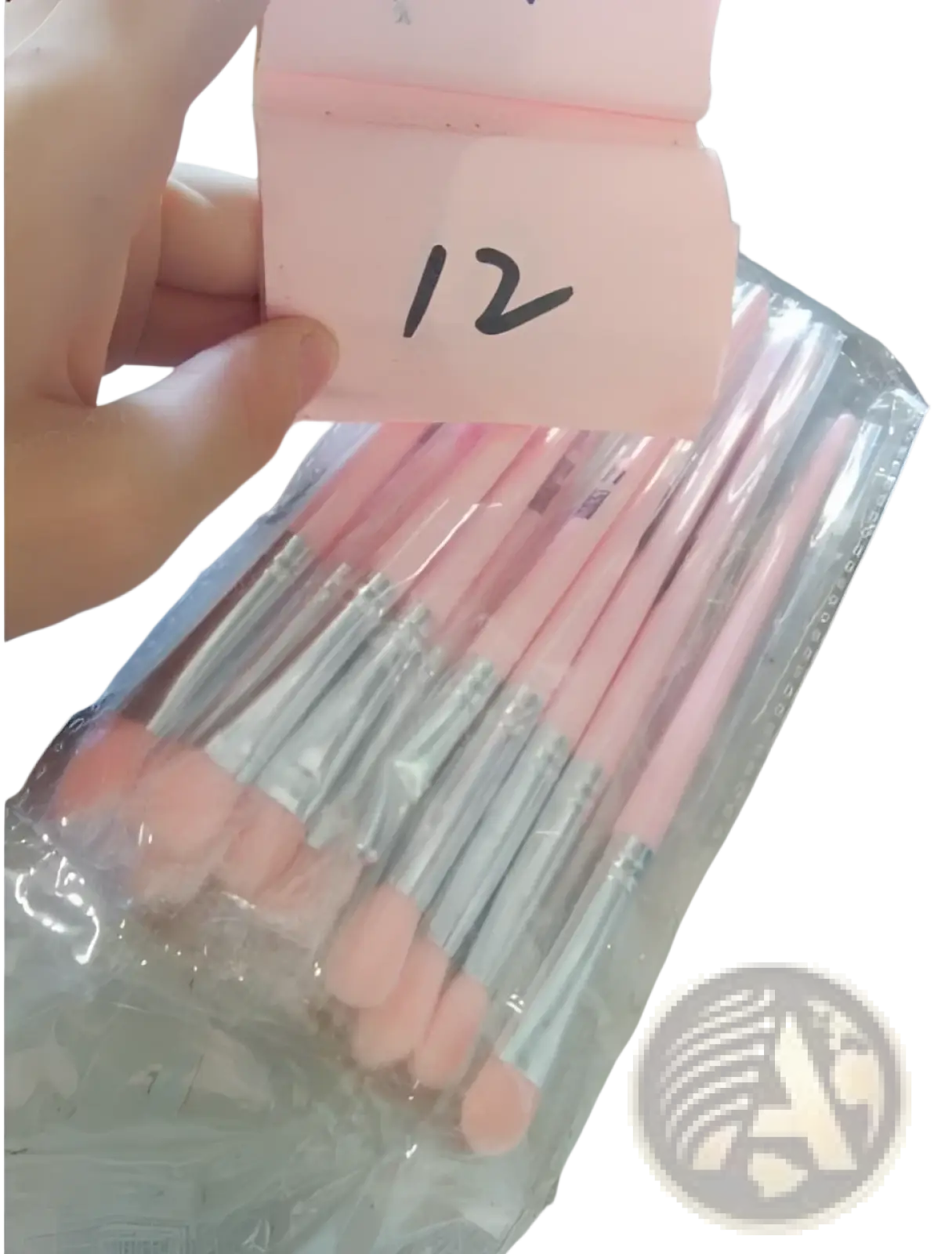 Professional 12 Pcs Pink Eye Shadow Makeup Brush Set