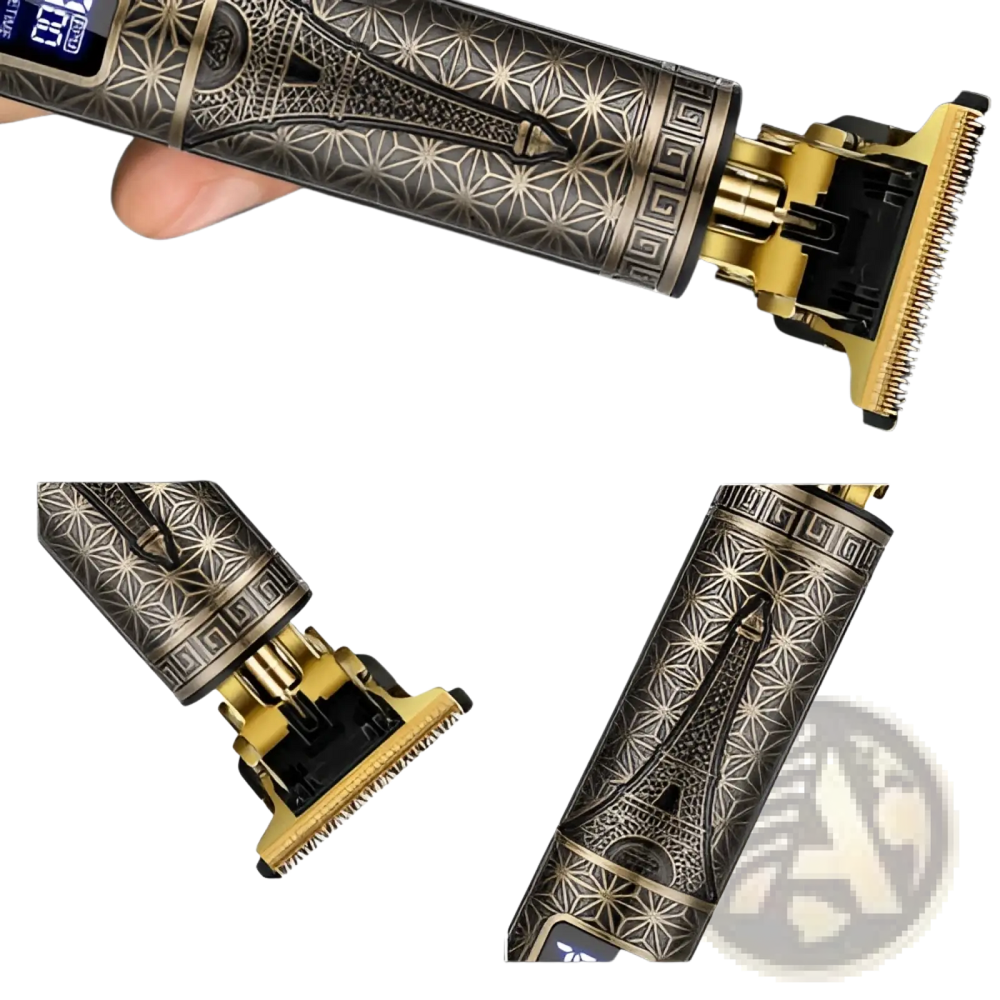 Professional Cordless Hair Clippers Gold Beard Trimmer