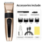 Professional Hair Clippers Cordless Gold Barber Kit
