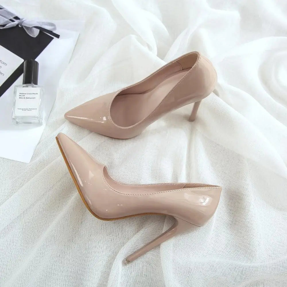 Patent Leather Pointed Toe Stiletto Pumps