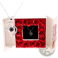 Projection Heart Necklace and Rose Gift Box Set