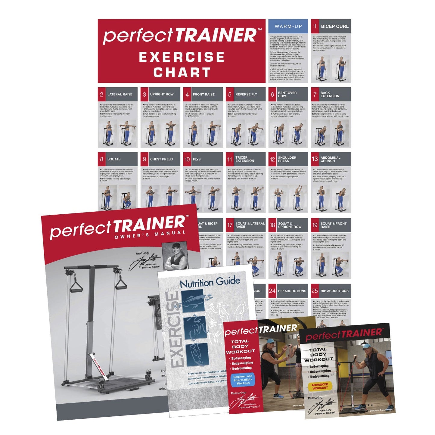 PerfectTrainer da Tony Little Home Gym Máquina de exercícios de resistência para ginástica