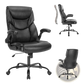 Pu Leather Ergonomic Office Chair with Flip-up Arms